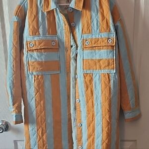 Ace & Jig Striped Jacket in Orange and Blue